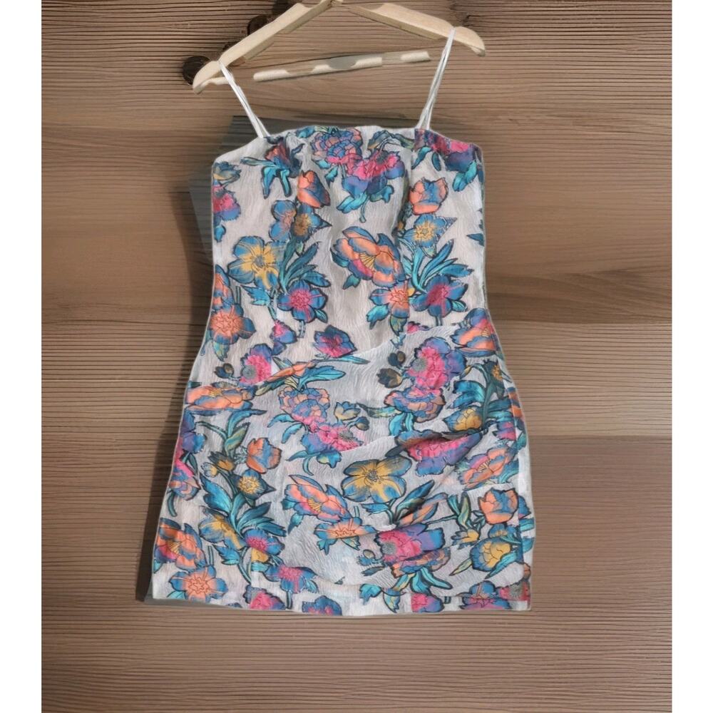 ELLIATT Garden Floral sequin Mini Dress wedding Birthday Dress size L $400